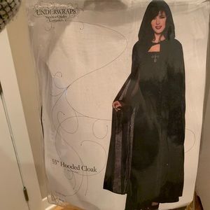 NWT Underwraps Hooded Cloak HALLOWEEN WITCH VAMPIRE COSPLAY COSTUME